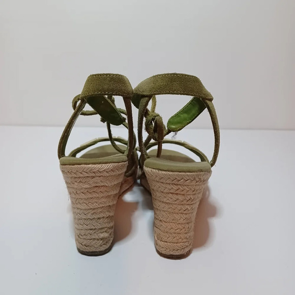 Nine West Womens Green Suede wedge size 6 M In Original Box see pictures for ref - Picture 7 of 9